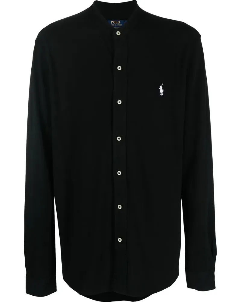 Ralph Lauren Hemd mit Pony-Stickerei - Schwarz Schwarz