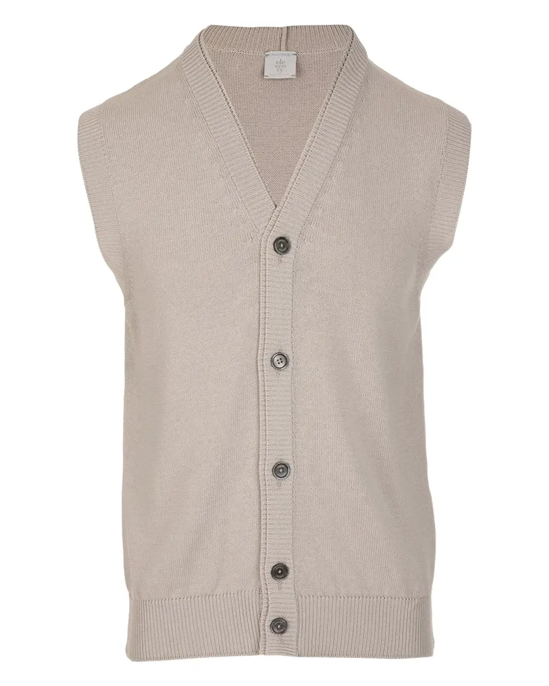 Eleventy Geknöpfte Weste mit V-Ausschnitt - Nude Nude