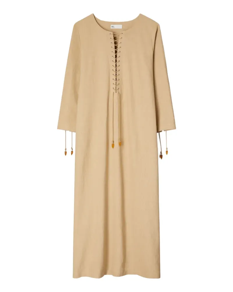 Tory Burch linen caftan - Nude Nude