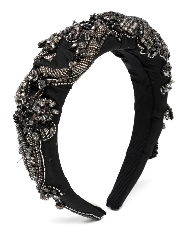 Jennifer Behr crystal embellished headband - Schwarz Schwarz