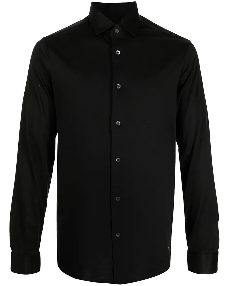 Emporio Armani Klassisches Hemd - Schwarz Schwarz