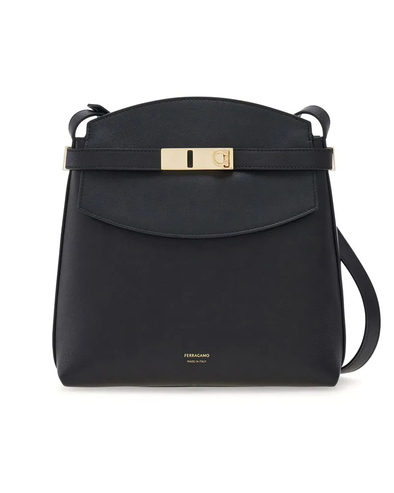 Ferragamo Kleine Hug Umhängetasche - Schwarz Schwarz