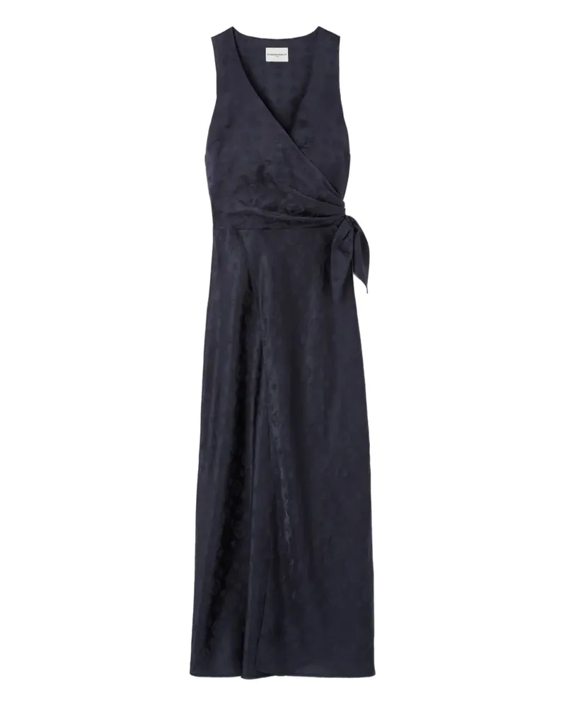 Claudie Pierlot Midikleid aus Satin - Blau Blau
