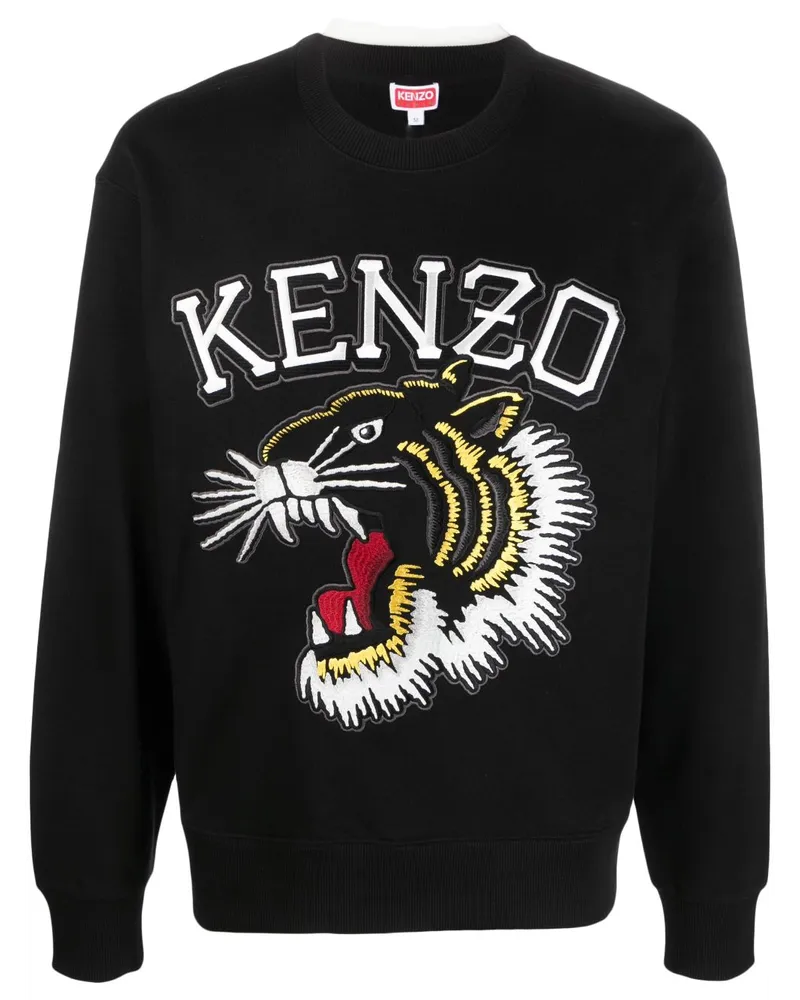 Kenzo Sweatshirt mit Logo-Print - Schwarz Schwarz