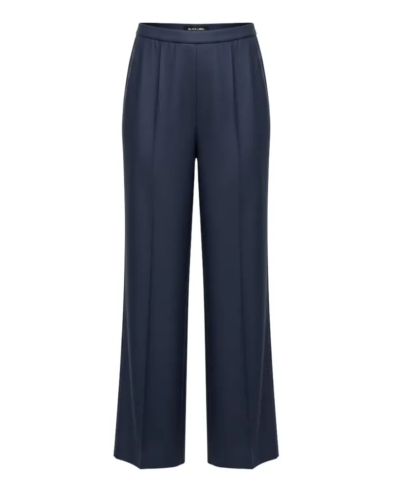 Black Label pleated wide-leg trousers - Blau Blau