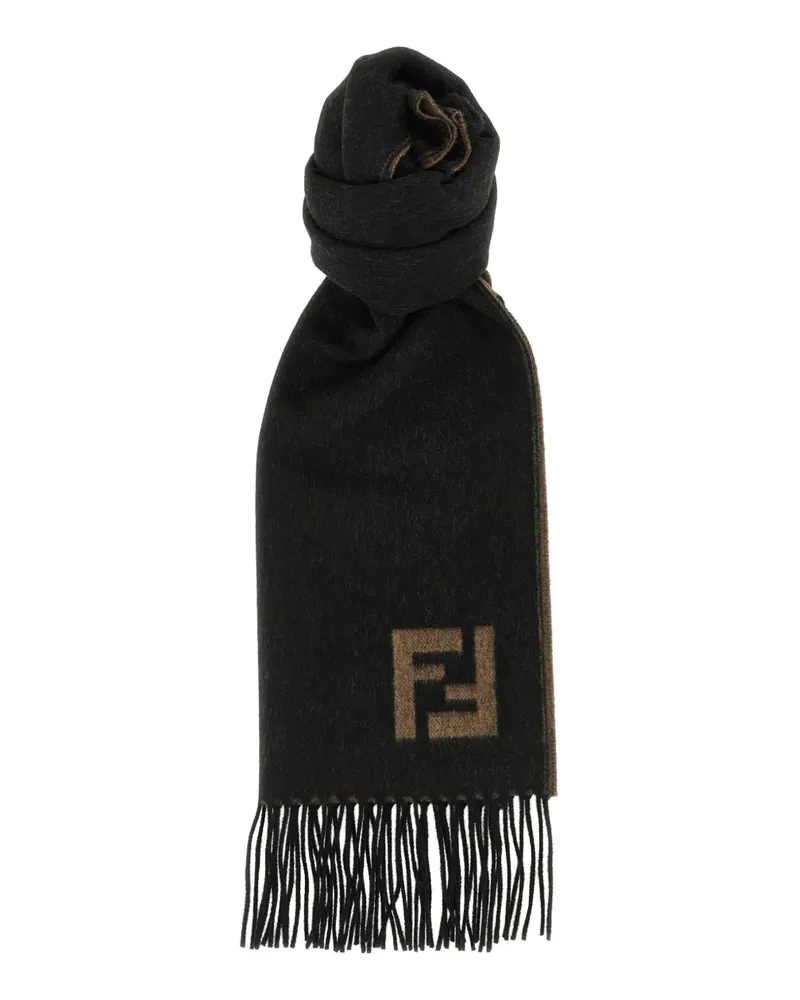 Fendi Doppelseitiger Schal - Braun Braun