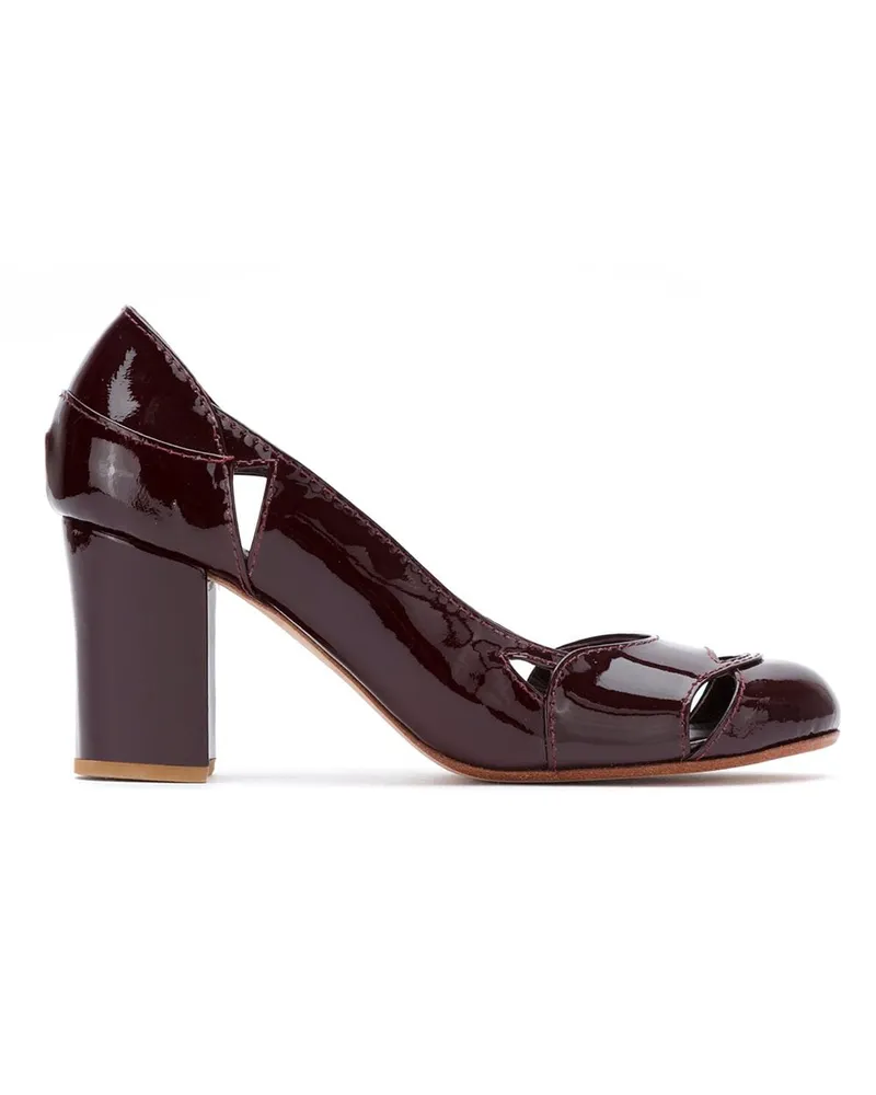 Sarah Chofakian Bruxelas' Lackleder-Pumps - Rot Rot