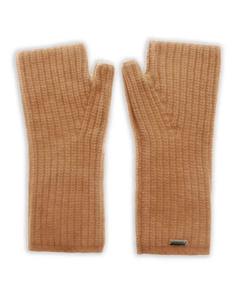 Herno Handschuhe aus geripptem Strick - Braun Braun