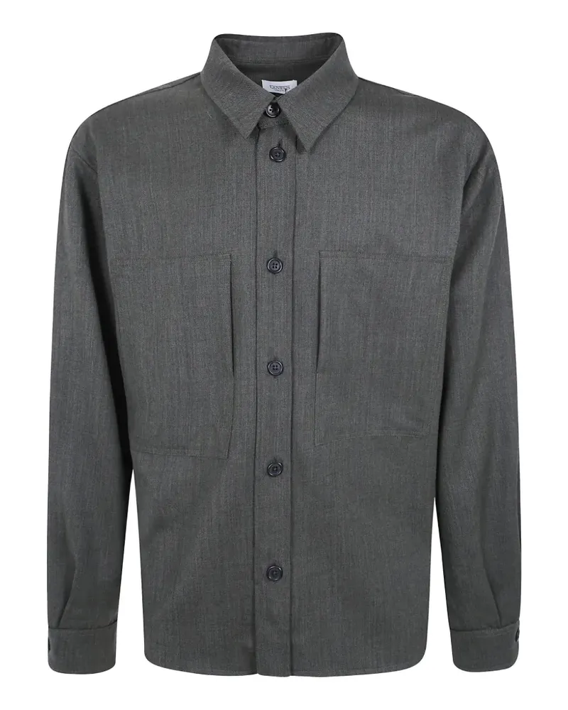 Laneus patch-pocket wool shirt - Grau Grau