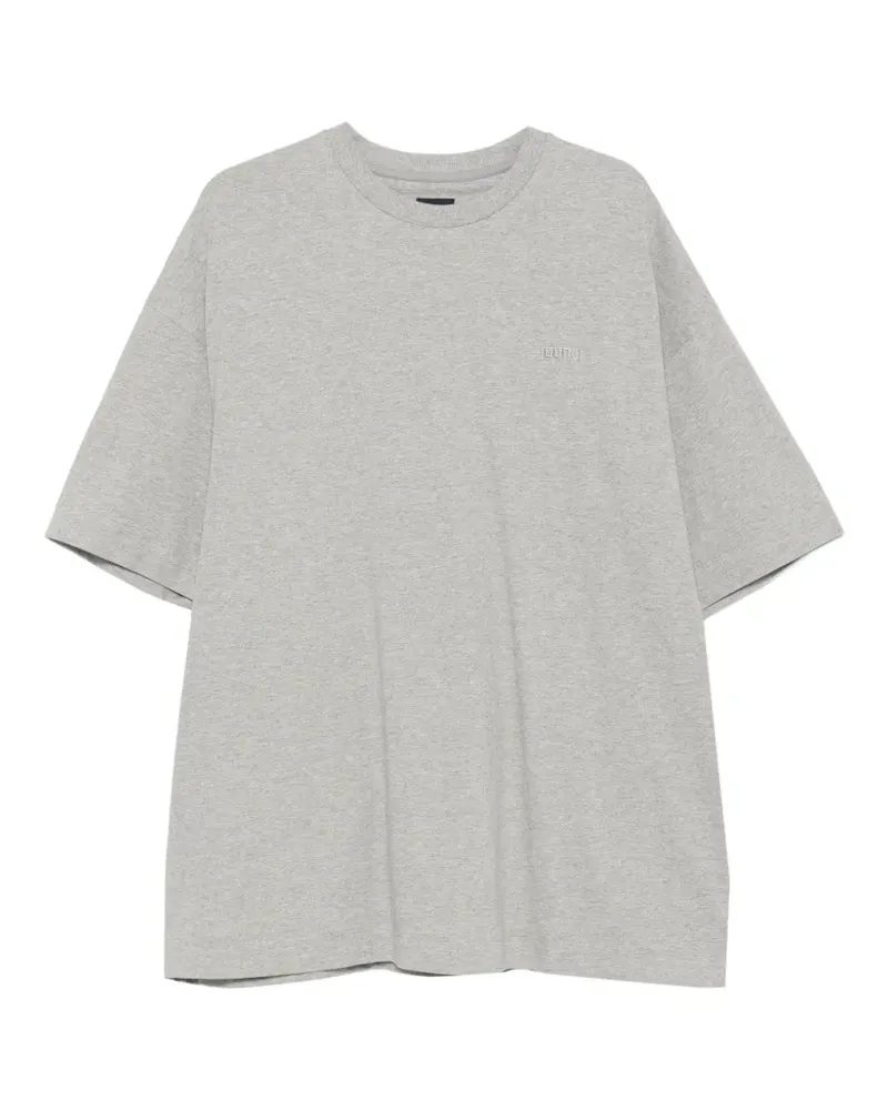 JUUN.J logo-embroidered graphic-print T-shirt - Grau Grau