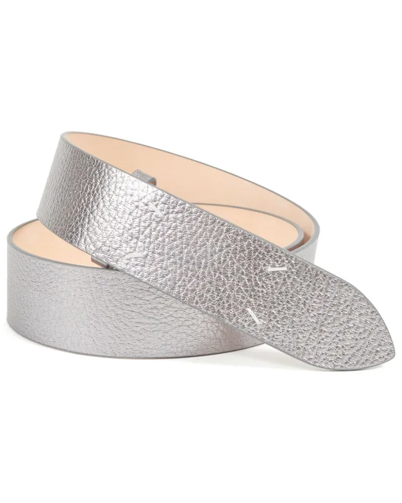 Maison Margiela Portemonnaie im Metallic-Look - Silber Silber