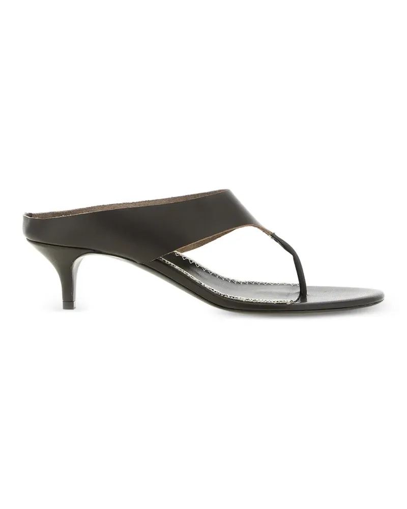 Magda Butrym curved stitching leather sandals - Braun Braun