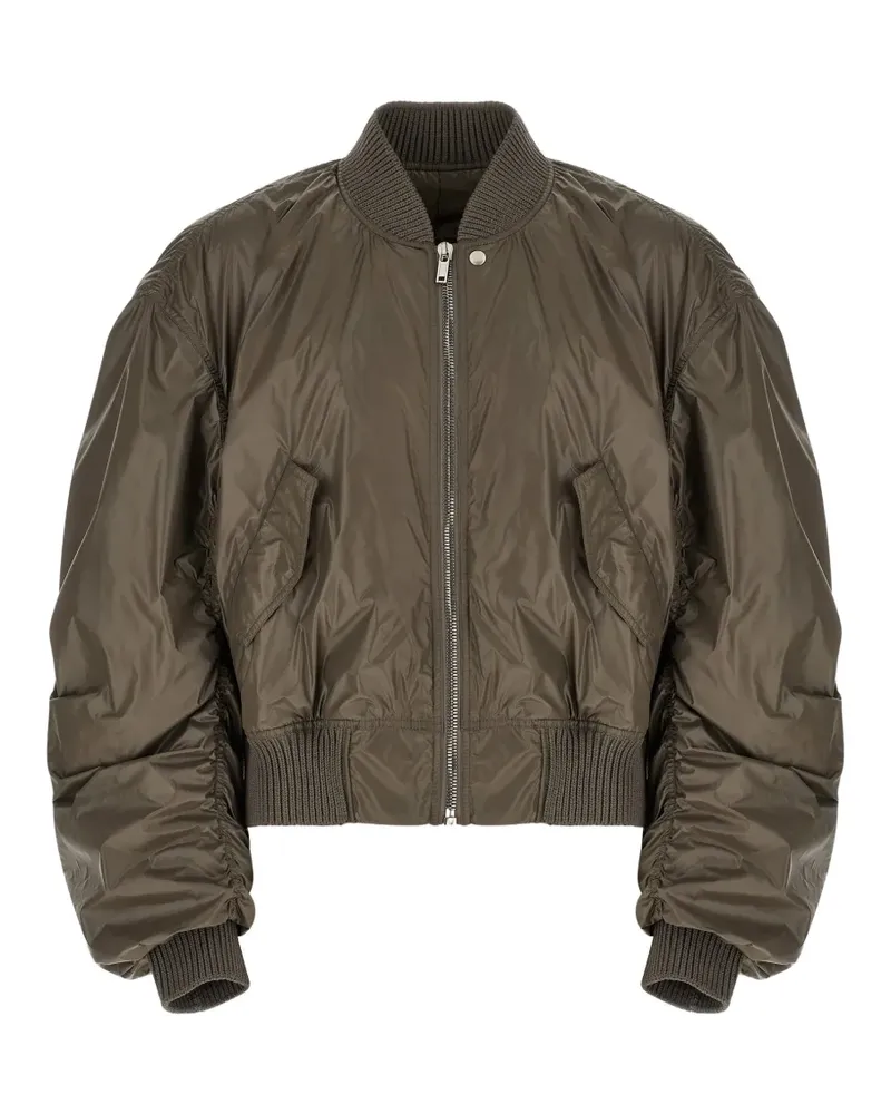 Rick Owens Secchia Flight ribbed-knit bomber jacket - Grau Grau