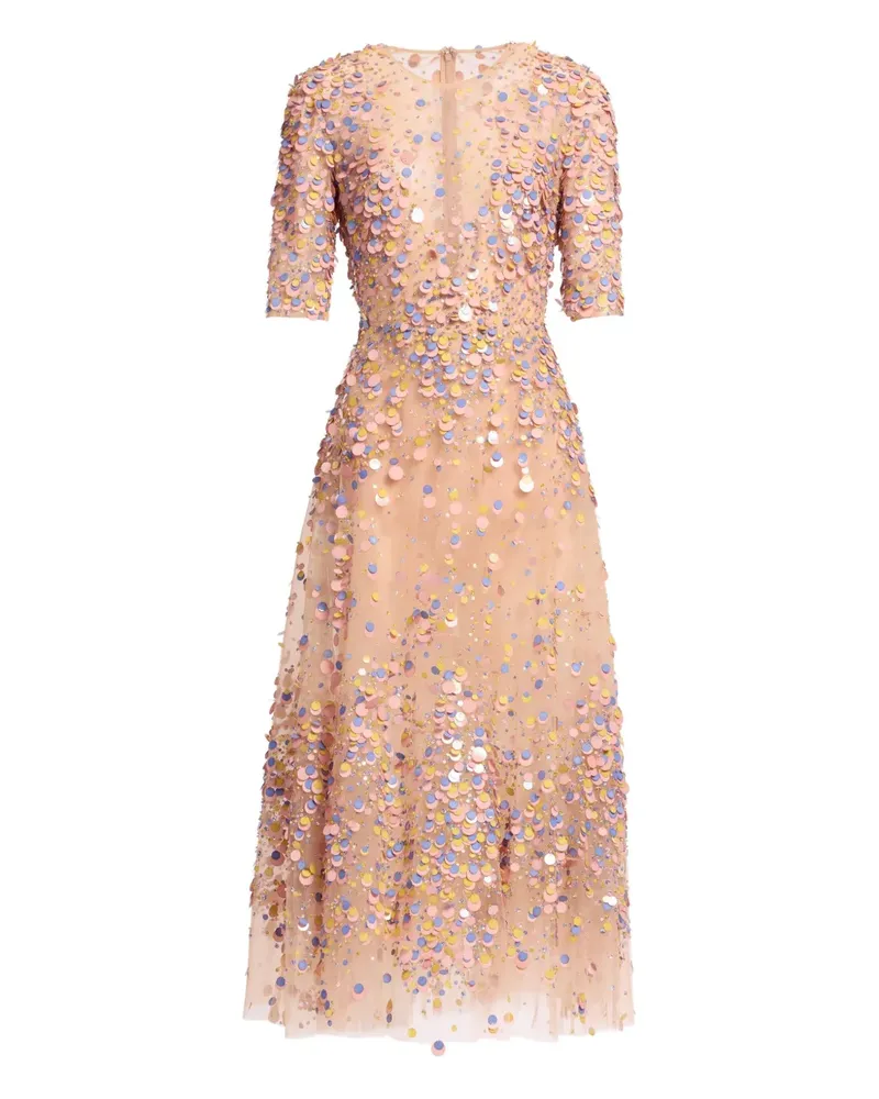 Elie Saab Minikleid mit Pailletten - Rosa Rosa