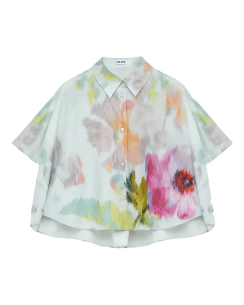 Loewe Hemd mit Blumen-Print - Blau Blau