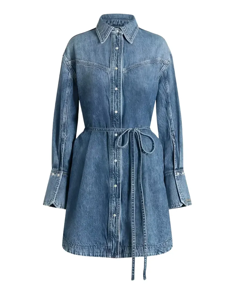 HUGO BOSS Kurzes Jeanshemdkleid - Blau Blau