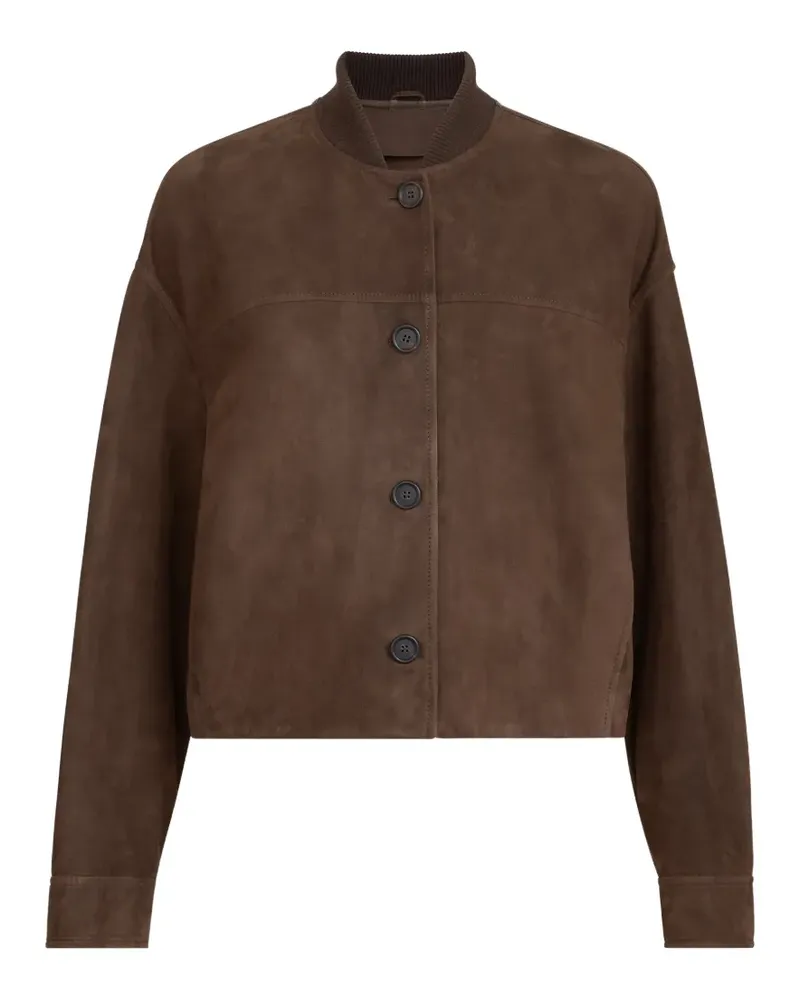 Brunello Cucinelli Couture Jacke aus Wildleder mit Monili - Braun Braun