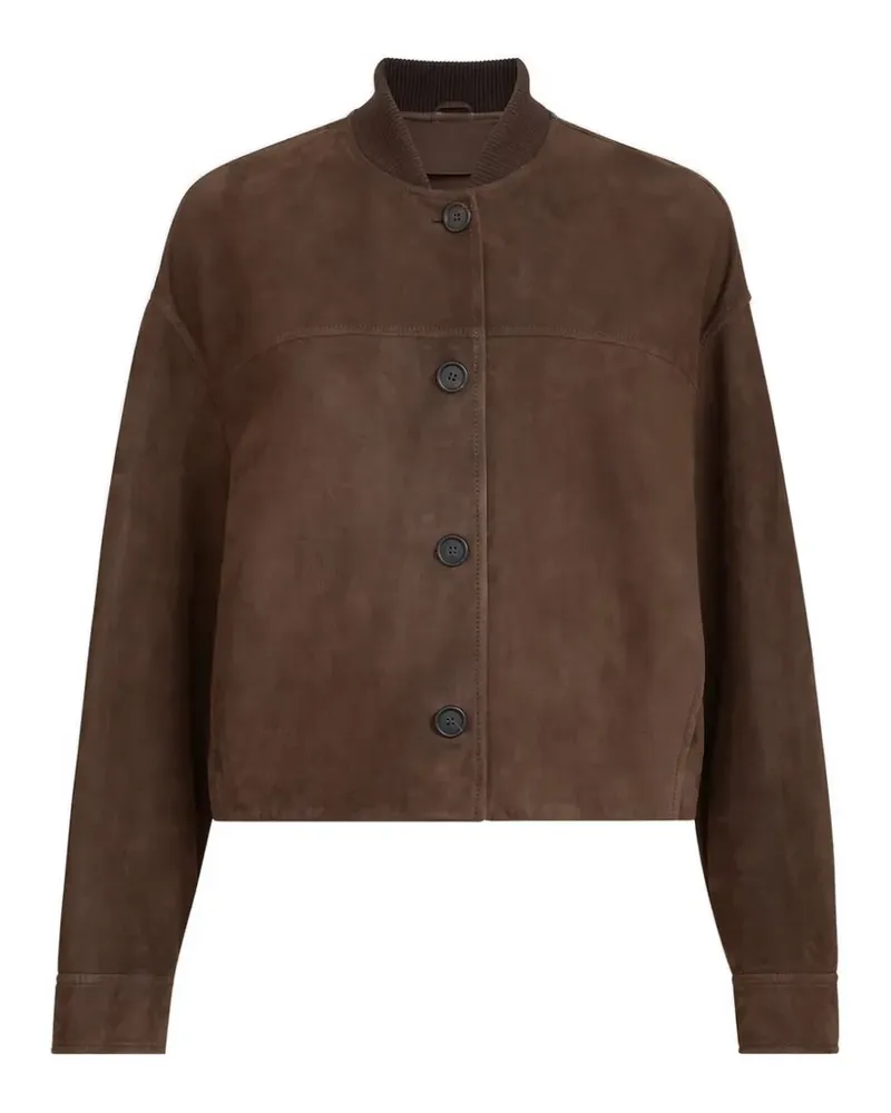 Brunello Cucinelli Couture Jacke aus Wildleder mit Monili - Braun Braun