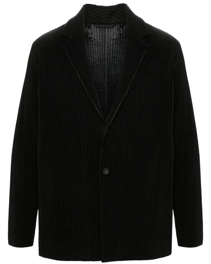 Issey Miyake Plissiertes Basics Sakko - Schwarz Schwarz