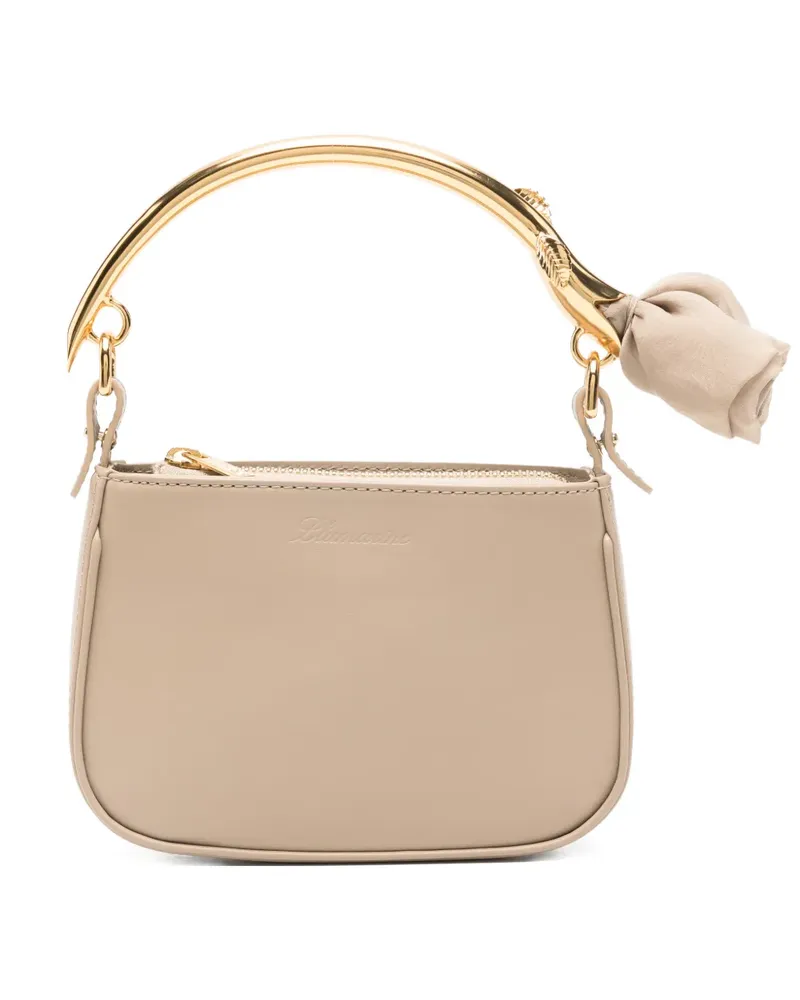 Blumarine Mini Tote Bag mit Rosendetail - Braun Braun
