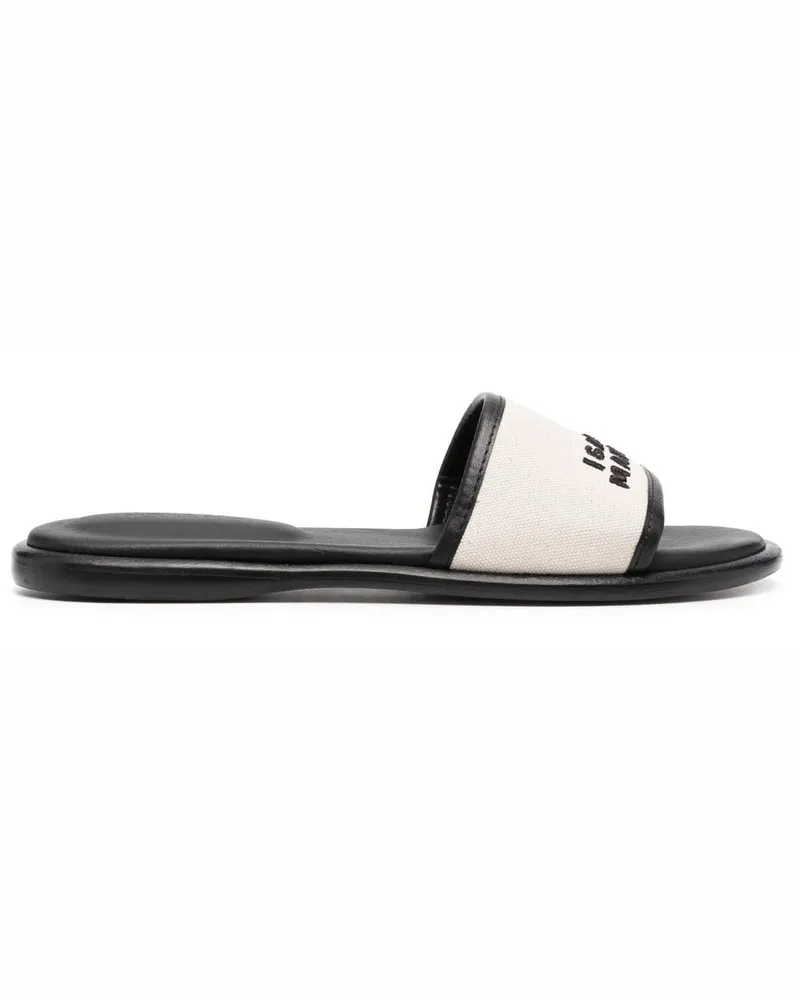 Isabel Marant Vike Sandalen mit Logo-Stickerei - Nude Nude