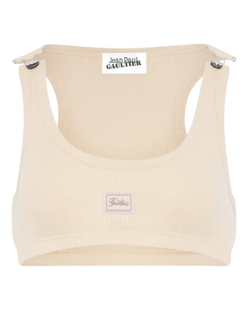 Jean Paul Gaultier Geripptes Oberteil mit Schnalle - Nude Nude