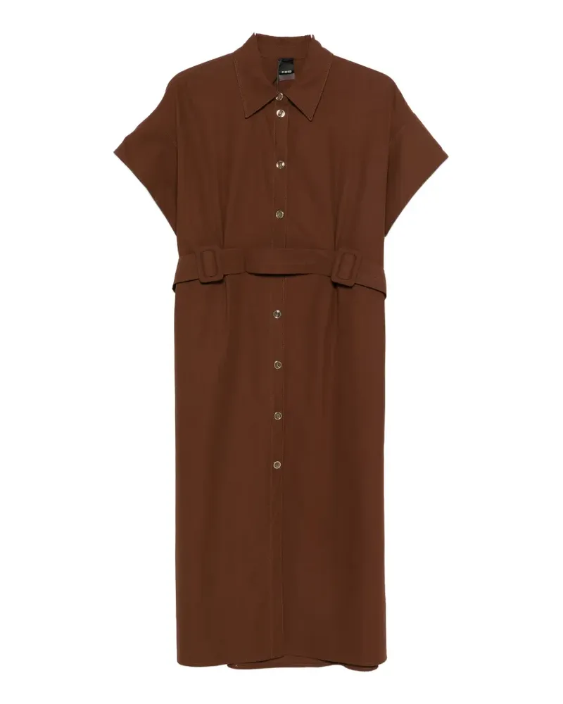 Pinko belted buttoned midi shirt dress - Braun Braun