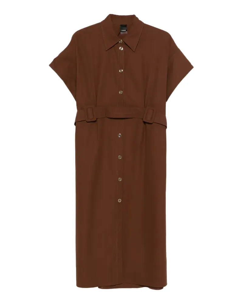 Pinko belted buttoned midi shirt dress - Braun Braun