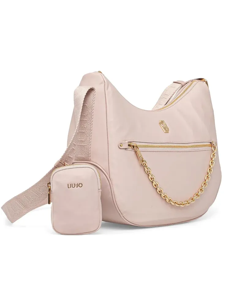 Liu Jo Schultertasche mit Logo-Schild - Rosa Rosa