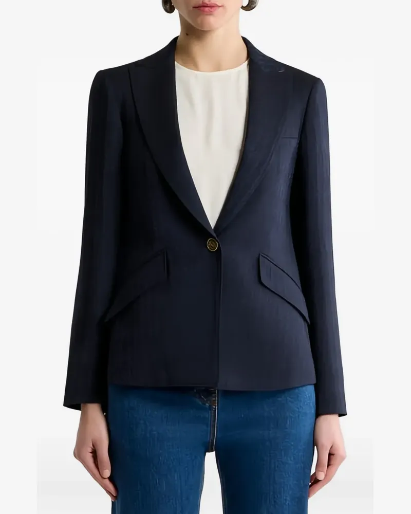 Etro Einreihiges Jacquard-Sakko - Blau Blau
