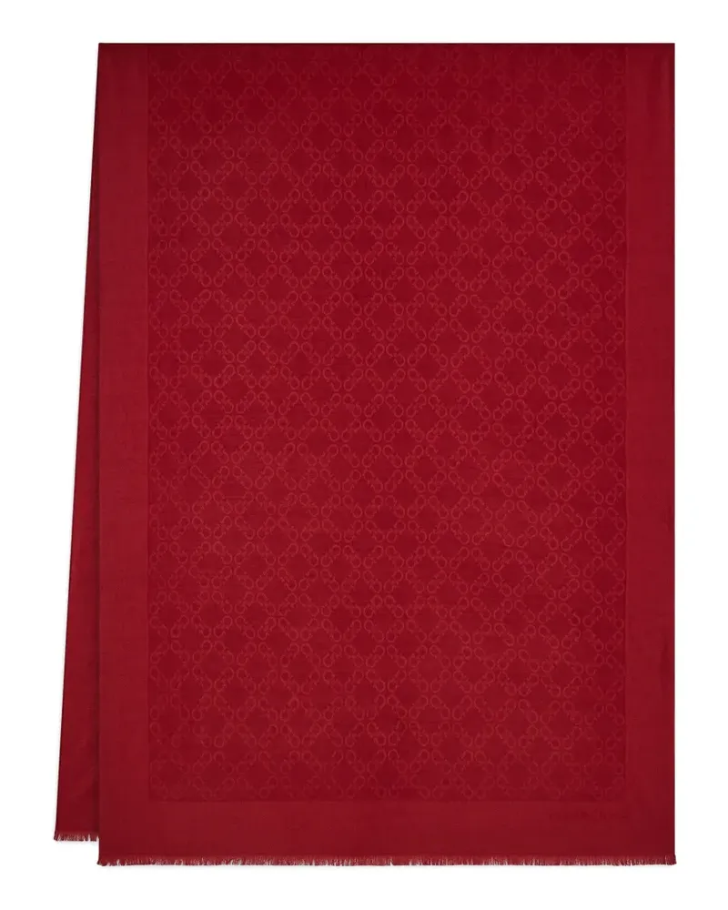 Ferragamo Schal mit Gancini-Detail - Rot Rot