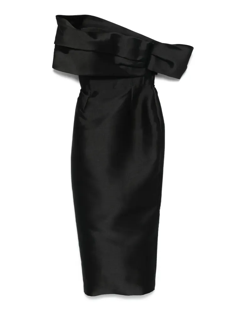 Solace London Mirla Midikleid - Schwarz Schwarz