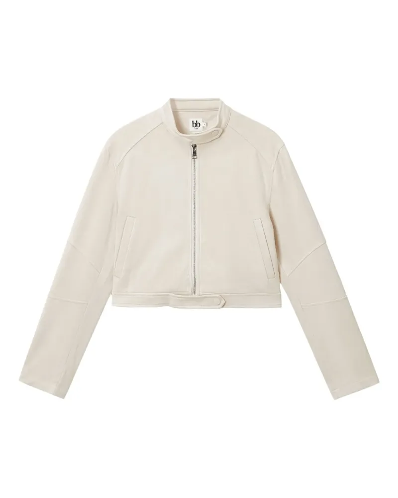 b+ab Cropped-Jacke mit Reißverschluss - Nude Nude