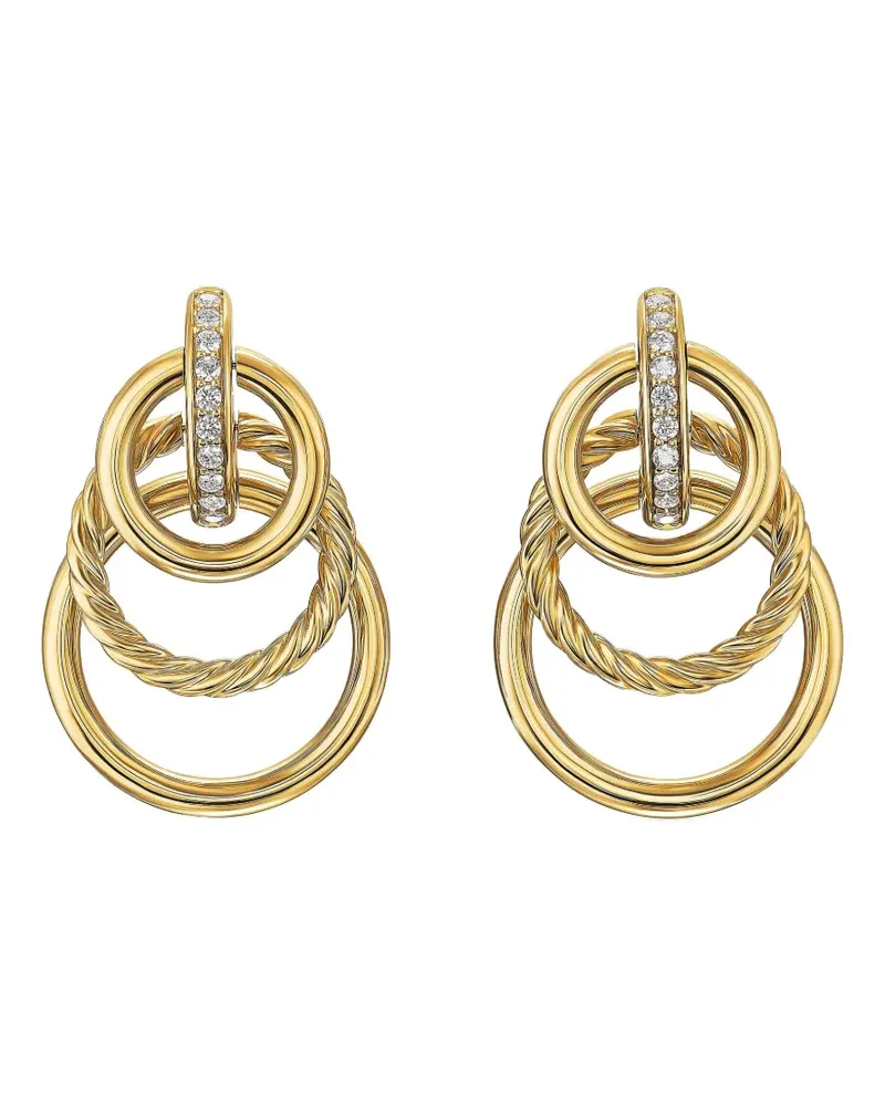 David Yurman 18kt DY Mercer® Goldohrringe mit Diamanten Gold