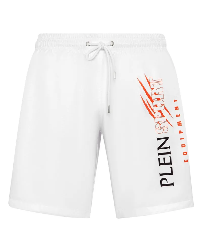 Philipp Plein Scratch Badeshorts - Weiß Weiß