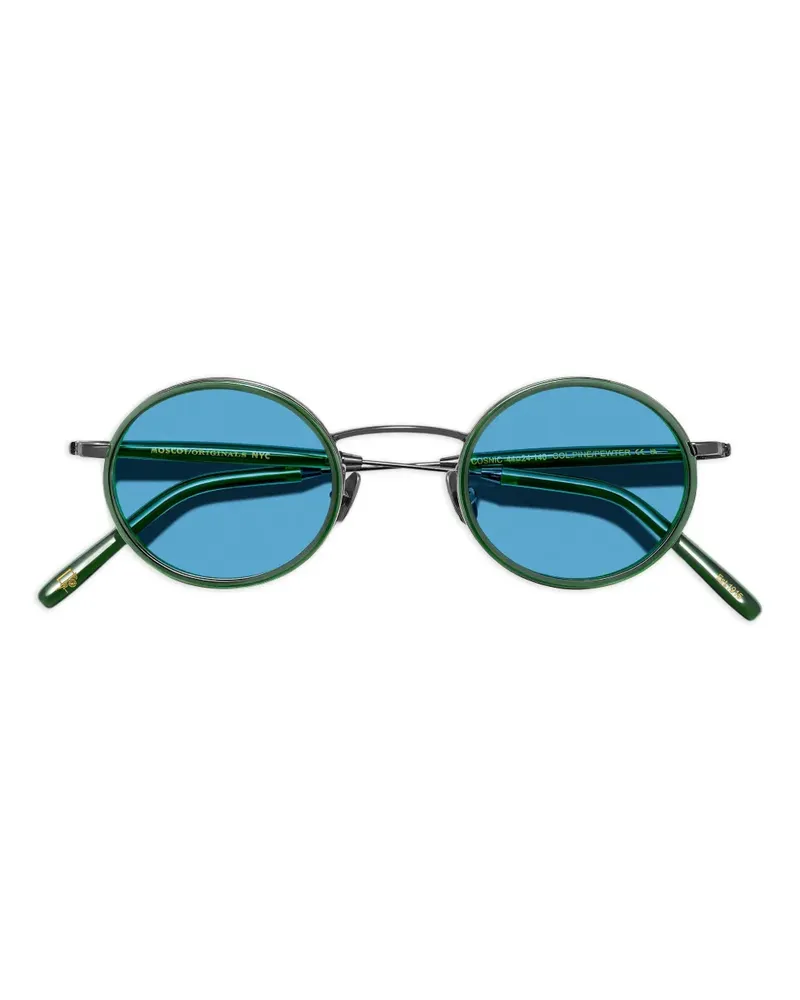 MOSCOT Cosnic Sonnenbrille mit rundem Gestell - Blau Blau
