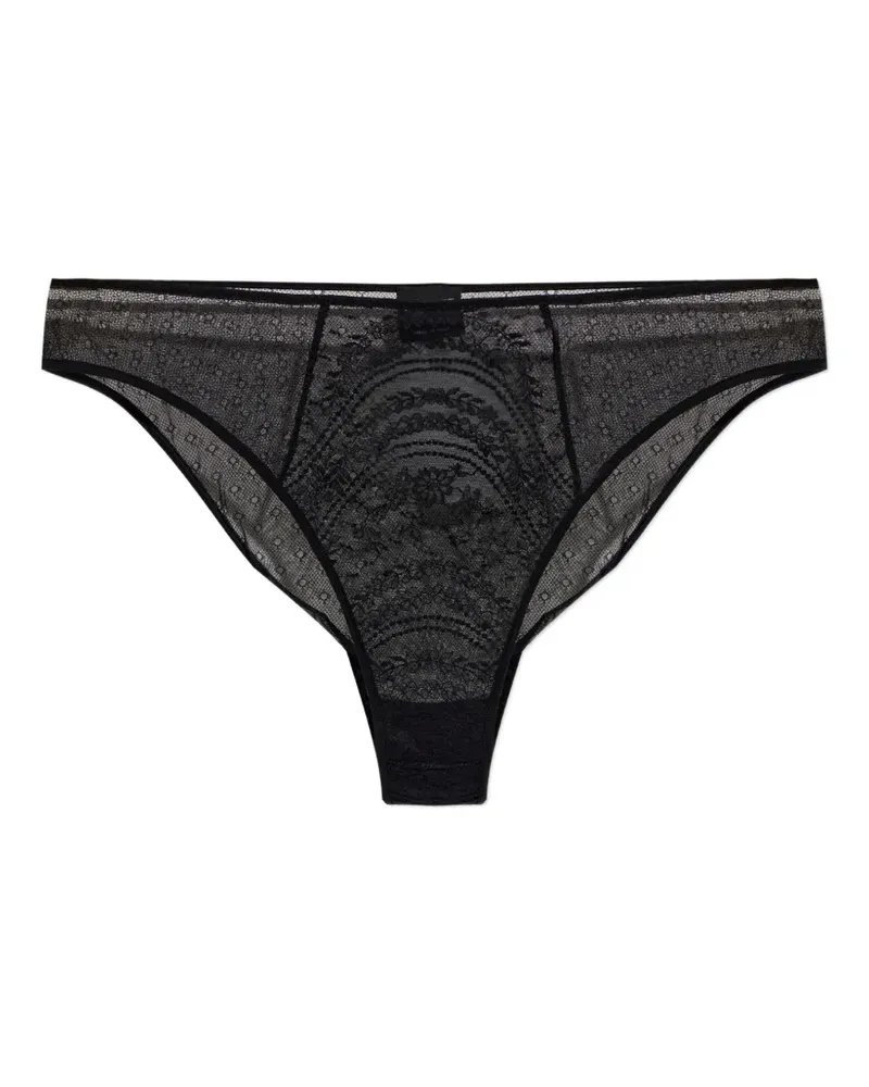 Tom Ford lace-panelled point d'esprit briefs - Schwarz Schwarz