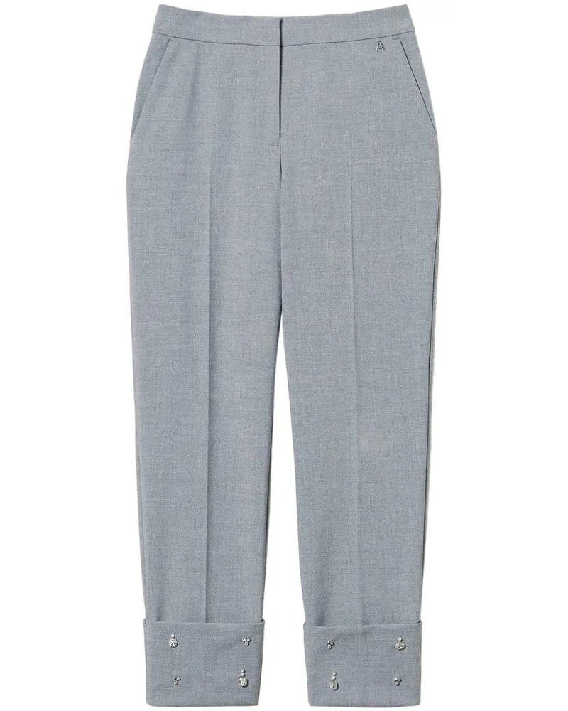 Twin-Set Bestickte Hose - Grau Grau