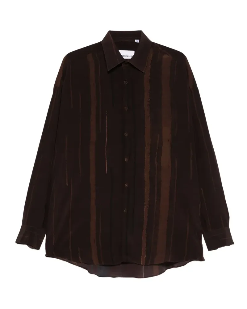 Costumein Valentino Hemd mit Längsstreifen - Braun Braun