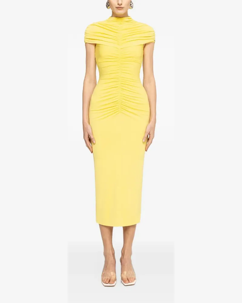NISSA Midikleid mit Raffungen - Gelb Gelb
