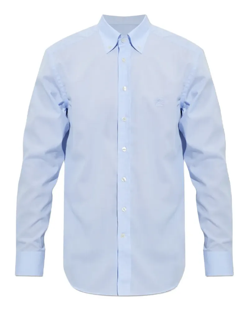 Etro Hemd mit Logo-Stickerei - Blau Blau