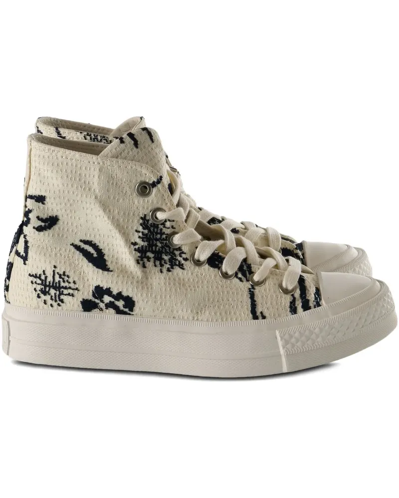 Converse patterned-detail high-top sneakers - Nude Nude