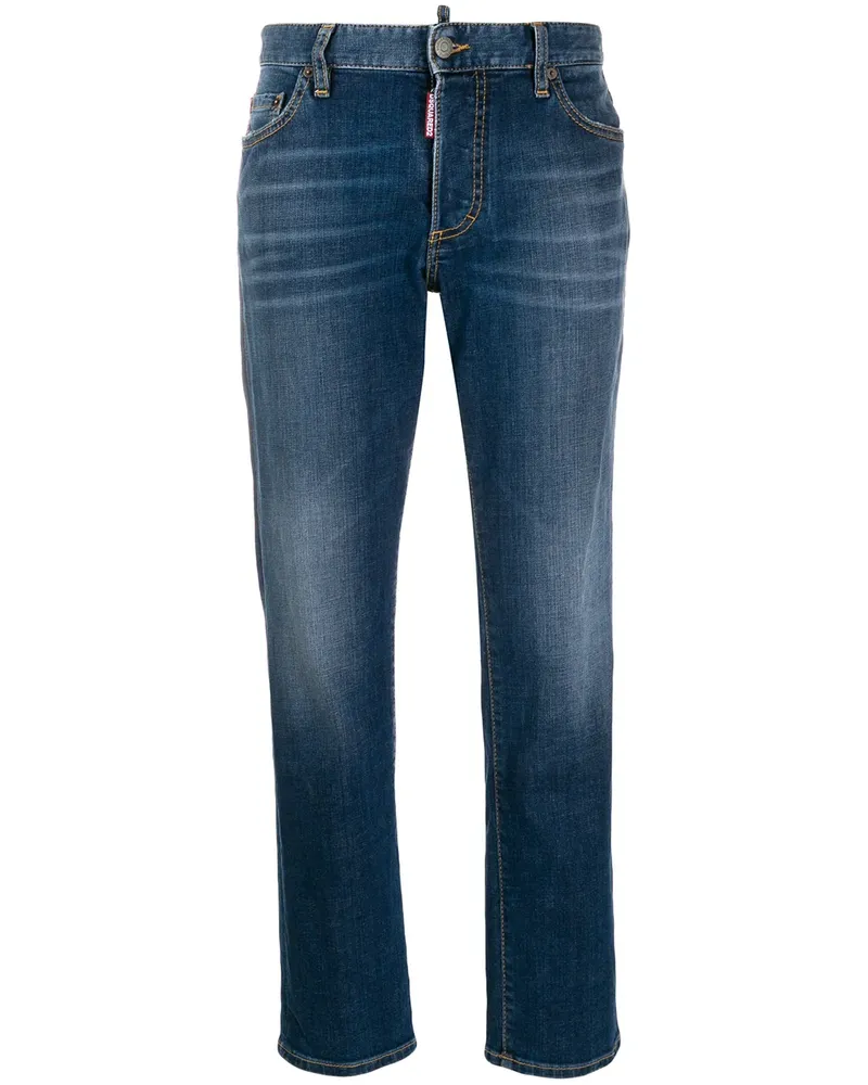 Dsquared2 Ausgeblichene Cropped-Jeans - Blau Blau