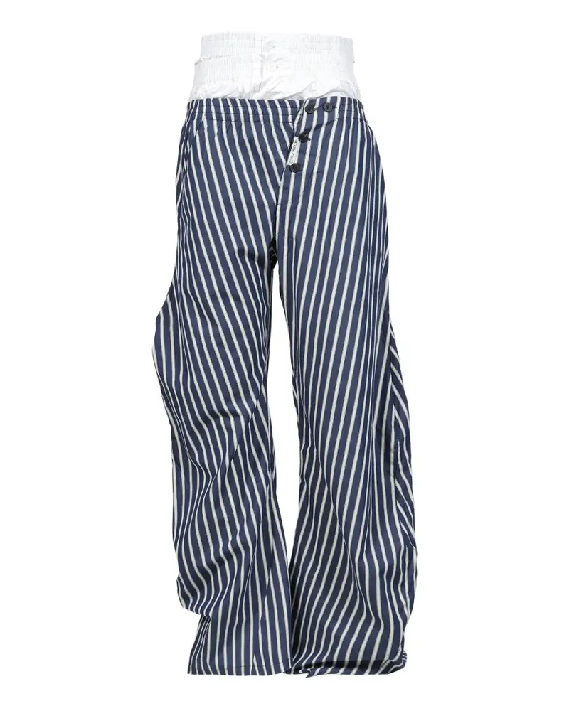 Natasha Zinko Gestreifte Hose - Blau Blau