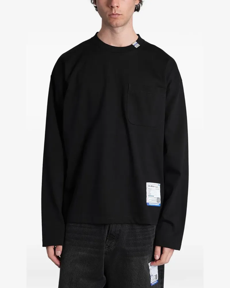 MIHARAYASUHIRO pocket-detail logo-patch sweater - Schwarz Schwarz