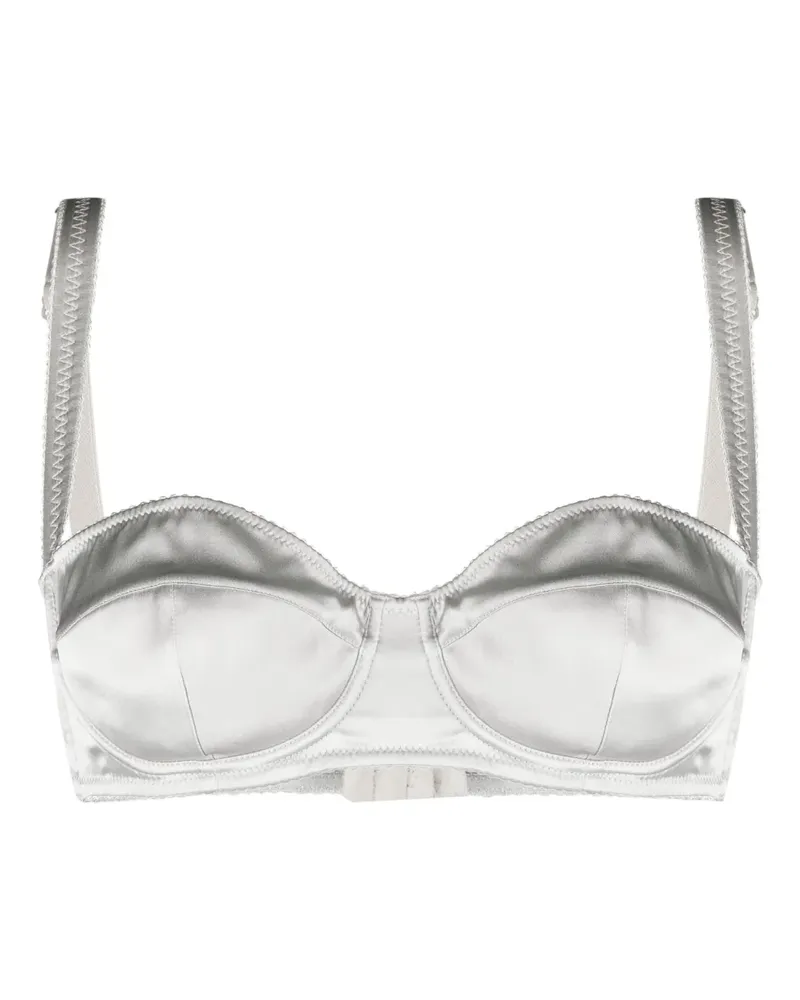 Dolce & Gabbana Balconette-BH aus Satin - Silber Silber