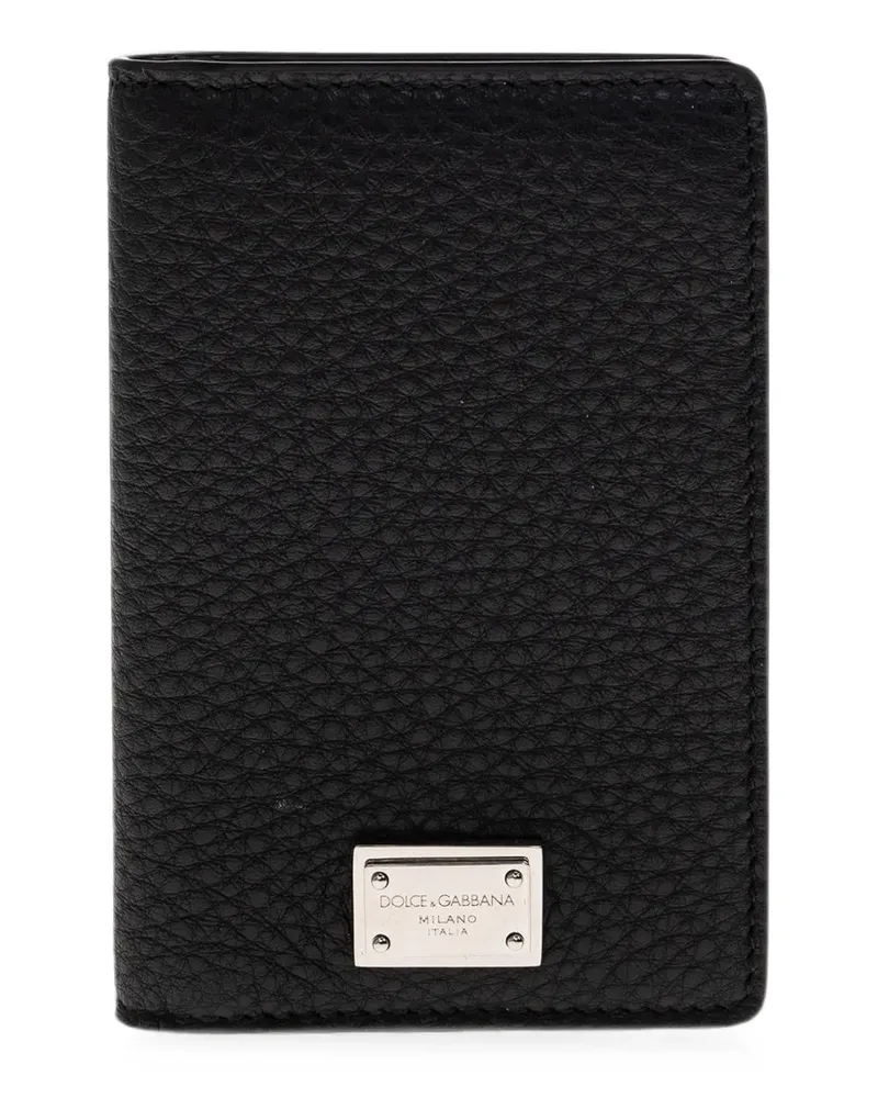 Dolce & Gabbana Kartenetui mit Logo-Schild - Schwarz Schwarz