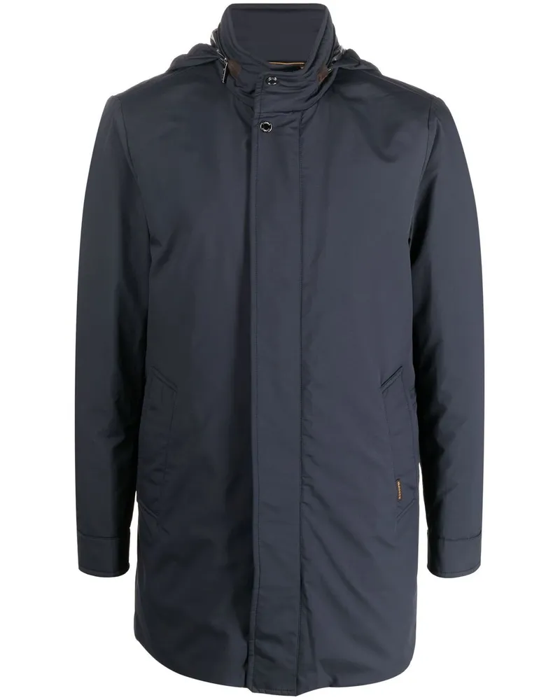 MOORER Gefütterter Bracci-SKT Mantel - Blau Blau