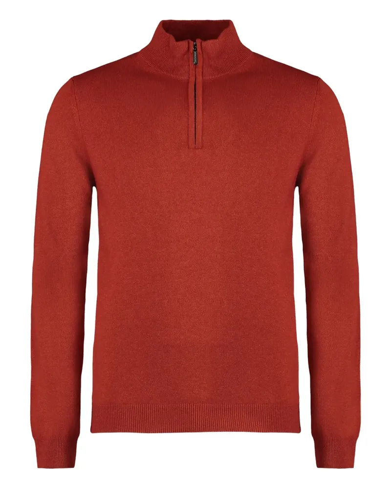 MOORER Pullover mit Reißverschluss - Orange Orange