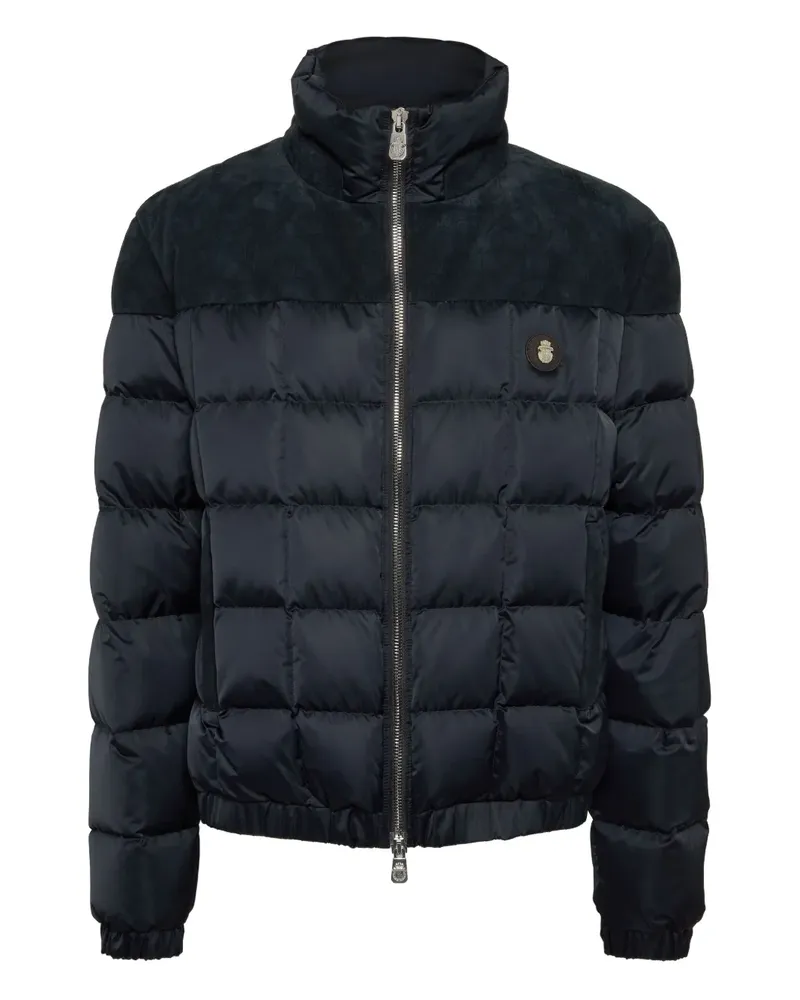 Billionaire Gesteppte Jacke mit Wildledereinsätzen - Blau Blau